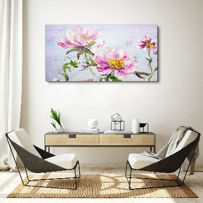 Floral dreams in pastel tones Canvas wall art