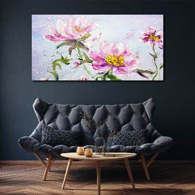 Floral dreams in pastel tones Canvas wall art