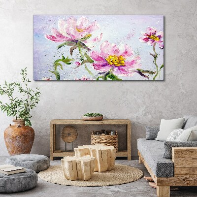 Floral dreams in pastel tones Canvas wall art