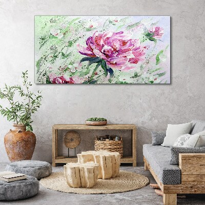 Floral arrangement in pastel shades Print on canvas