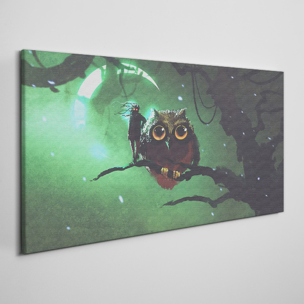Green night speech Print on canvas