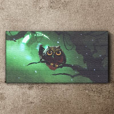 Green night speech Print on canvas