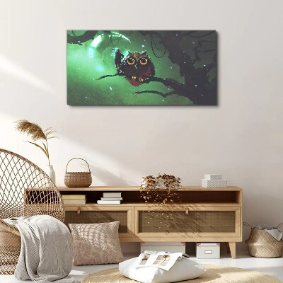 Green night speech Print on canvas