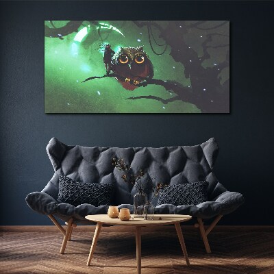 Green night speech Print on canvas