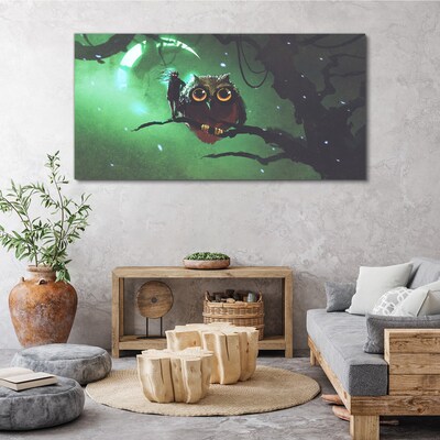 Green night speech Print on canvas