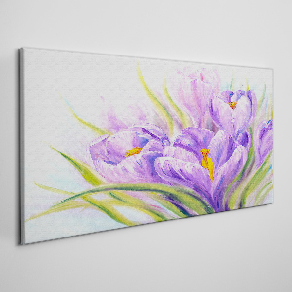 Floral dreams in shades of purple Canvas wall art