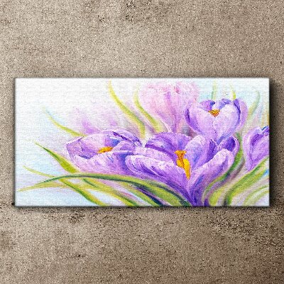 Floral dreams in shades of purple Canvas wall art