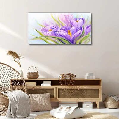 Floral dreams in shades of purple Canvas wall art