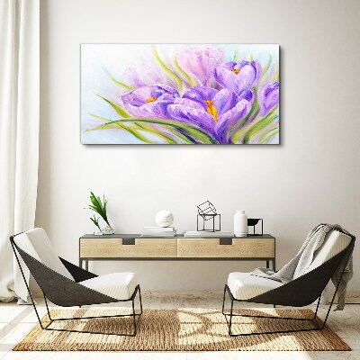 Floral dreams in shades of purple Canvas wall art