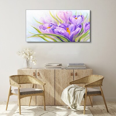 Floral dreams in shades of purple Canvas wall art