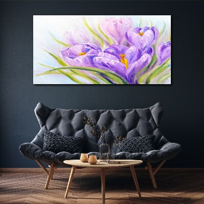 Floral dreams in shades of purple Canvas wall art