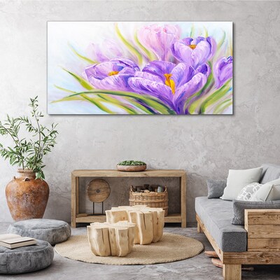Floral dreams in shades of purple Canvas wall art