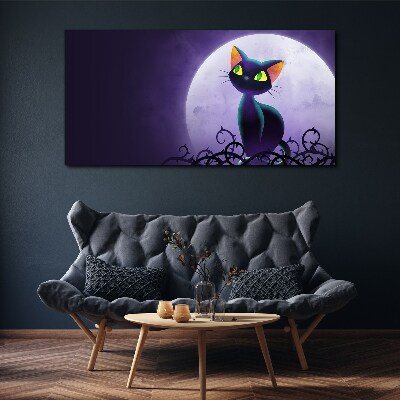 Pet cat crescent Canvas print