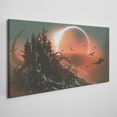 Castle in the Dark Print on canvas