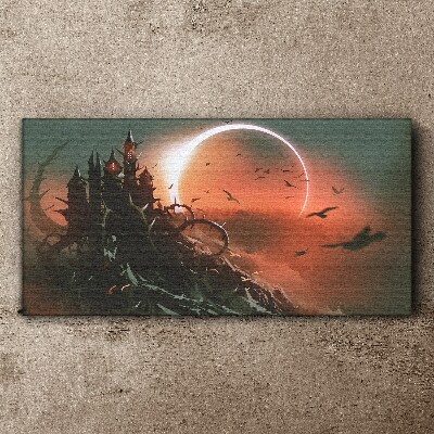 Castle in the Dark Print on canvas