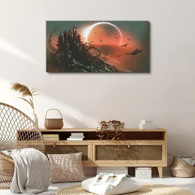 Castle in the Dark Print on canvas