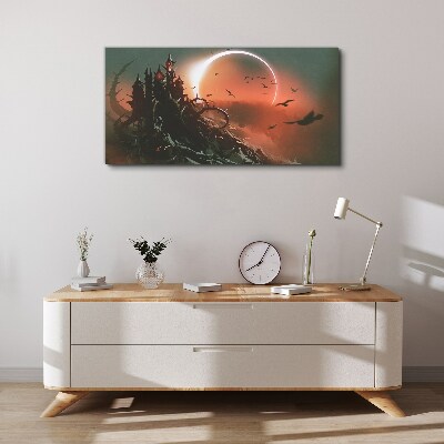 Castle in the Dark Print on canvas