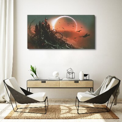 Castle in the Dark Print on canvas