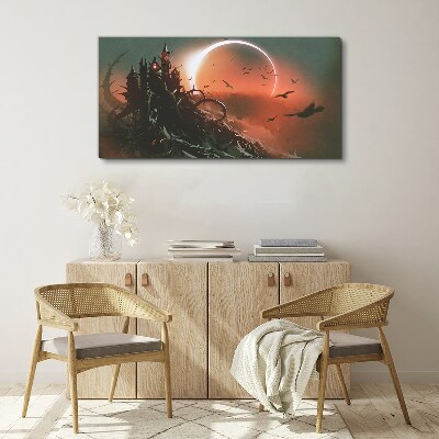 Castle in the Dark Print on canvas