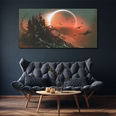 Castle in the Dark Print on canvas