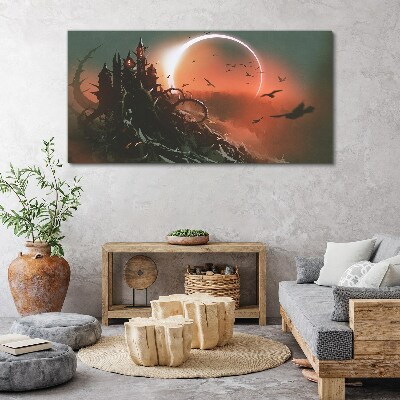 Castle in the Dark Print on canvas