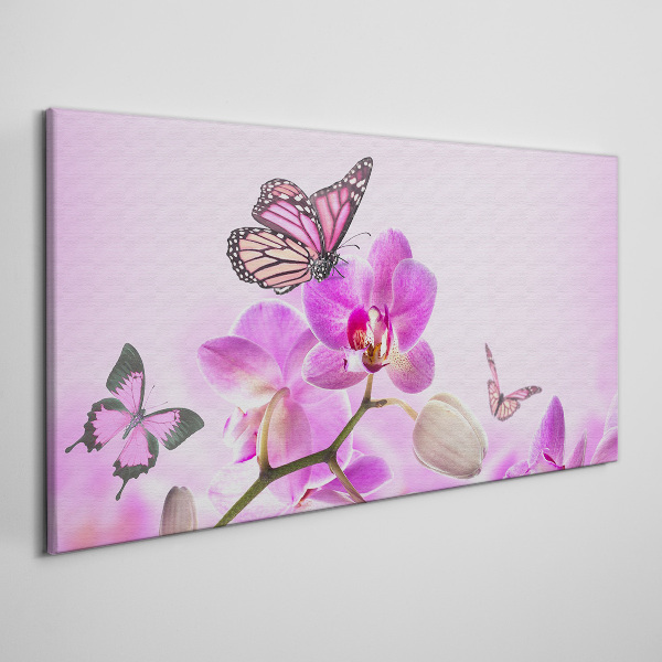 Flower dream with butterflies Print on canvas