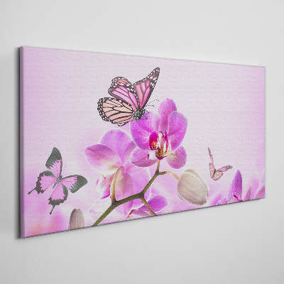 Flower dream with butterflies Print on canvas