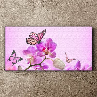 Flower dream with butterflies Print on canvas