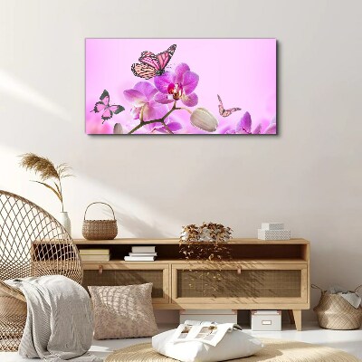 Flower dream with butterflies Print on canvas
