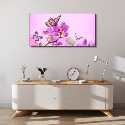 Flower dream with butterflies Print on canvas