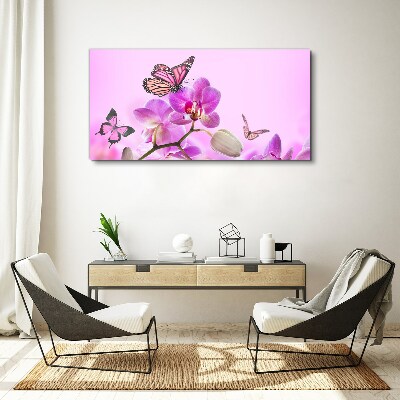 Flower dream with butterflies Print on canvas