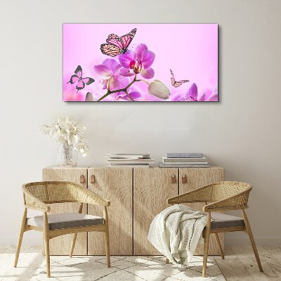 Flower dream with butterflies Print on canvas