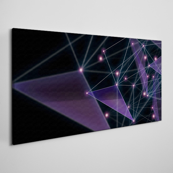 Geometric Light Connections Print on canvas