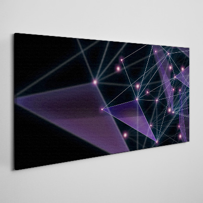 Geometric Light Connections Print on canvas