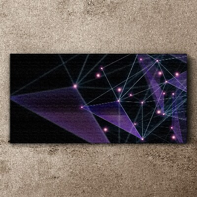 Geometric Light Connections Print on canvas