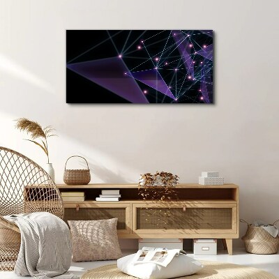 Geometric Light Connections Print on canvas