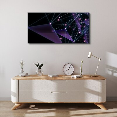 Geometric Light Connections Print on canvas