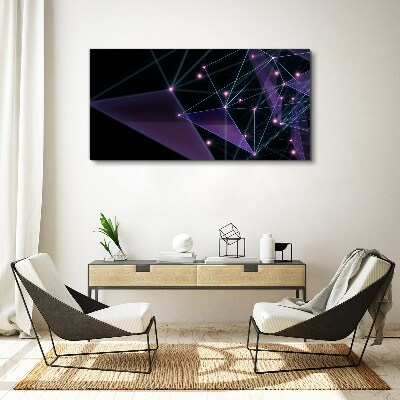 Geometric Light Connections Print on canvas