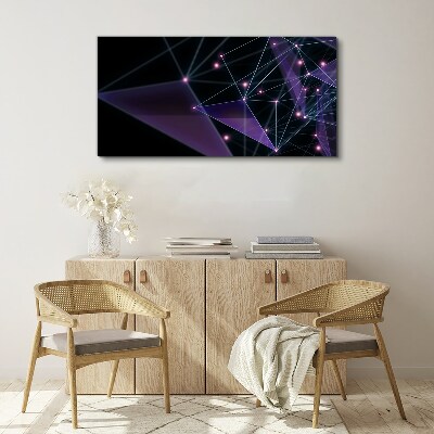 Geometric Light Connections Print on canvas