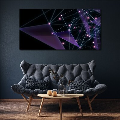 Geometric Light Connections Print on canvas