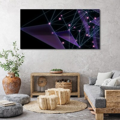 Geometric Light Connections Print on canvas