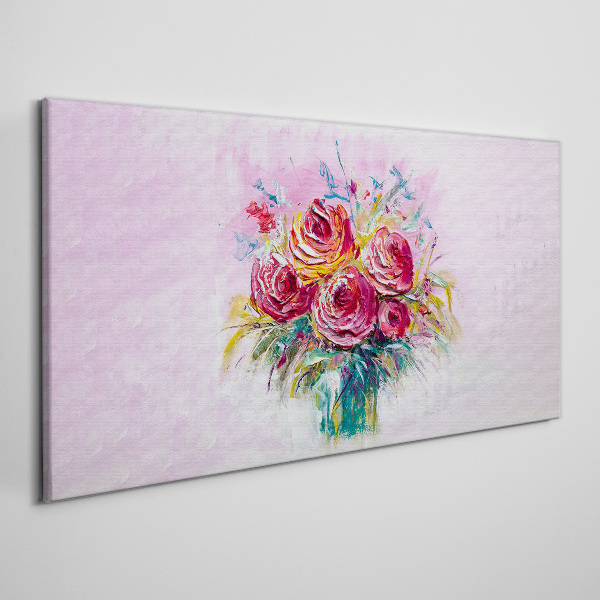 Pink rose composition Print on canvas