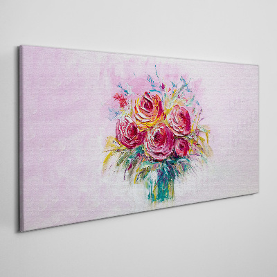 Pink rose composition Print on canvas