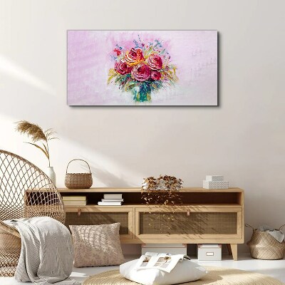 Pink rose composition Print on canvas