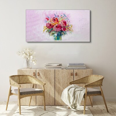 Pink rose composition Print on canvas