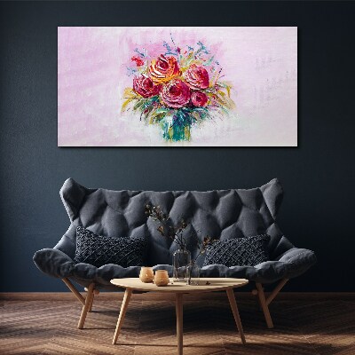 Pink rose composition Print on canvas
