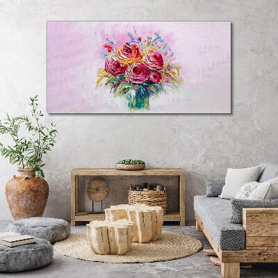 Pink rose composition Print on canvas
