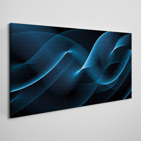 Blue Energy Waves Canvas wall art