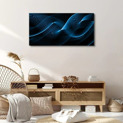 Blue Energy Waves Canvas wall art