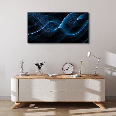 Blue Energy Waves Canvas wall art
